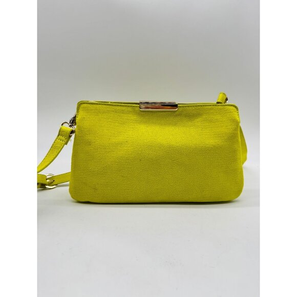 On 34th Macy's Redelle textured lizard small crossbody bag clutch - Yellow - Picture 1 of 16
